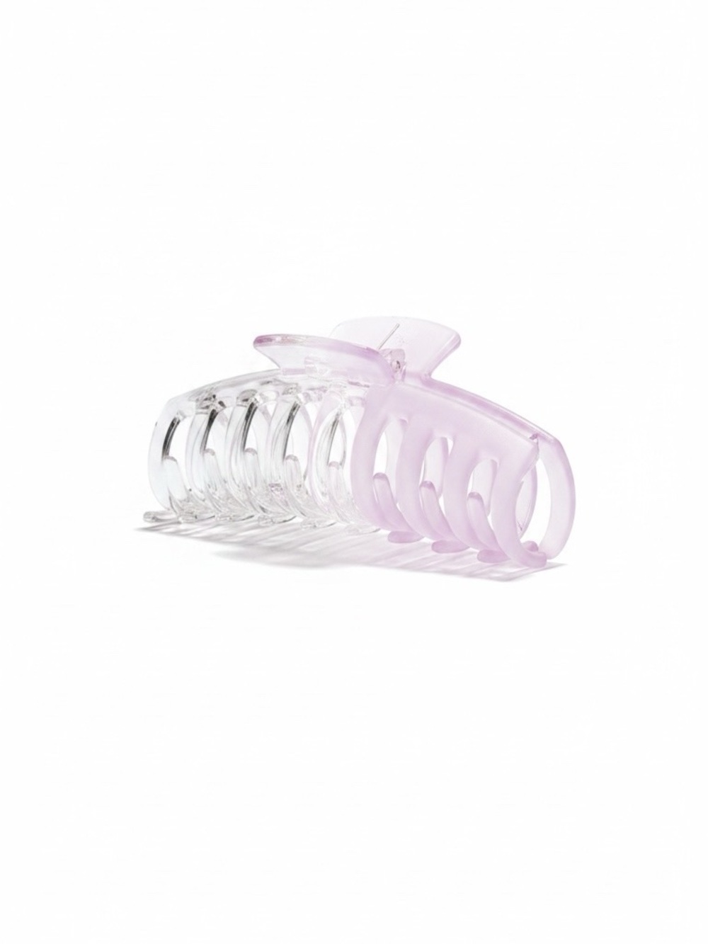 Light Purple Half Transparent Half Cloudy 4.5” Octopus Lobster Claw Hair Clip